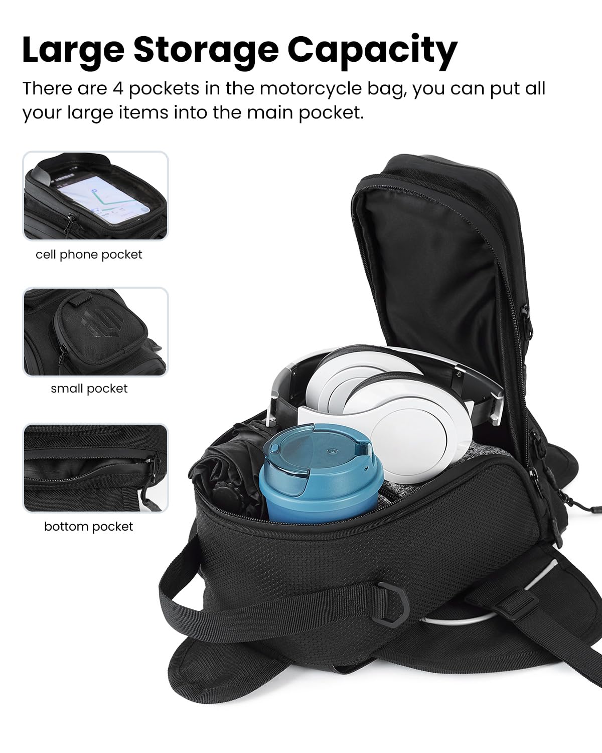 ILM Waterproof Magnetic Motorcycle Tank Bag