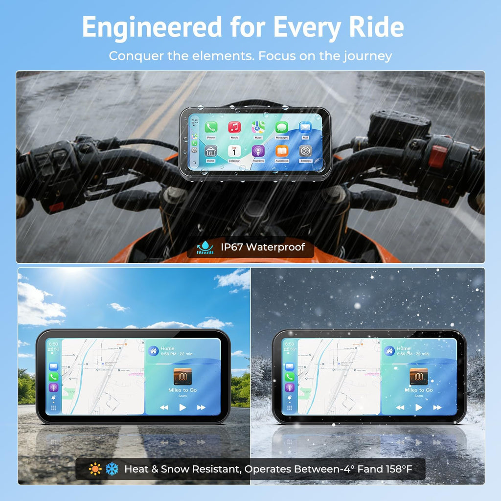 Wonsidary 6.25-Inch Motorcycle CarPlay Display