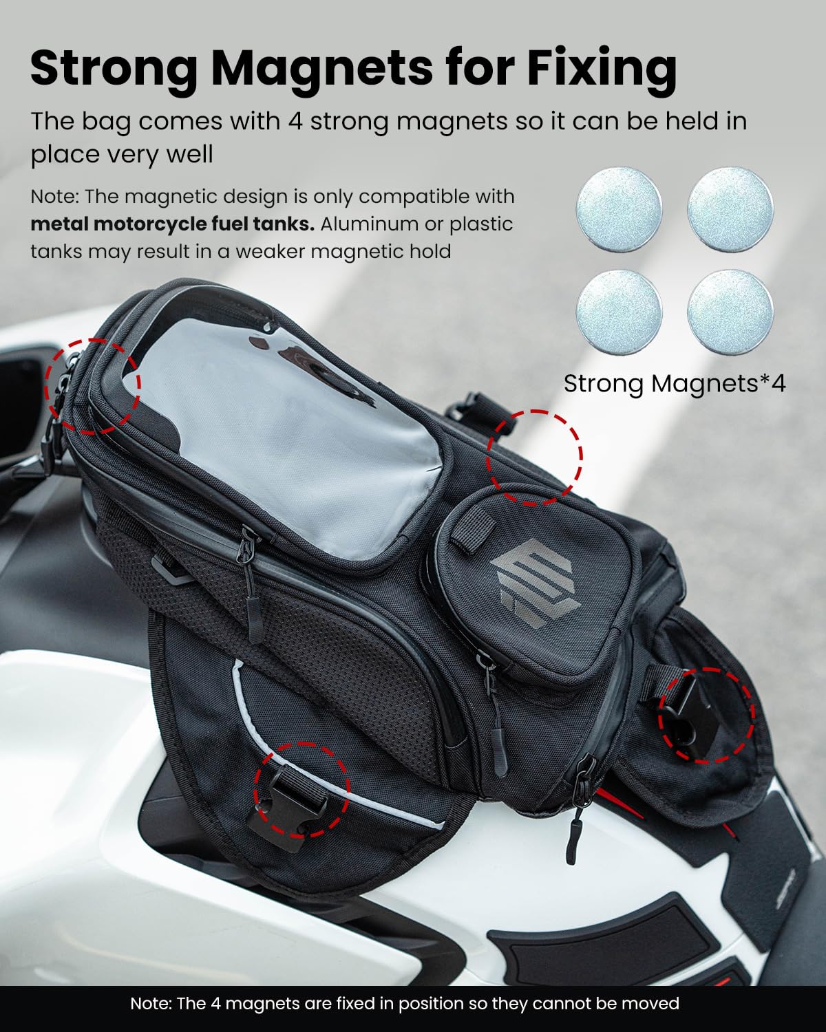 ILM Waterproof Magnetic Motorcycle Tank Bag