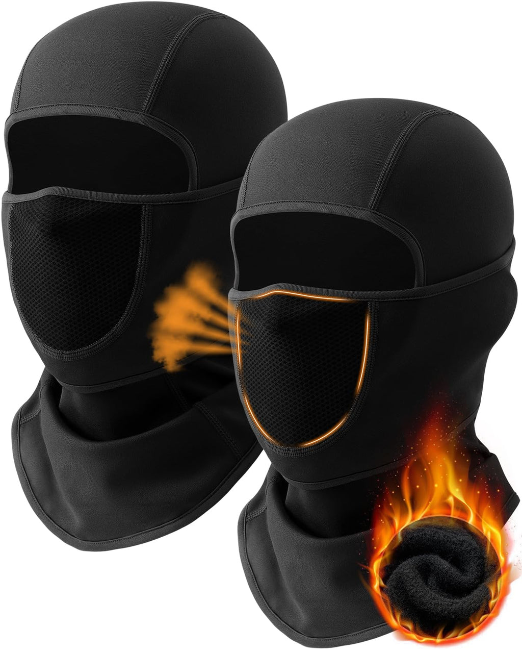 Movable-Face Fleece Motorcycle Balaclava