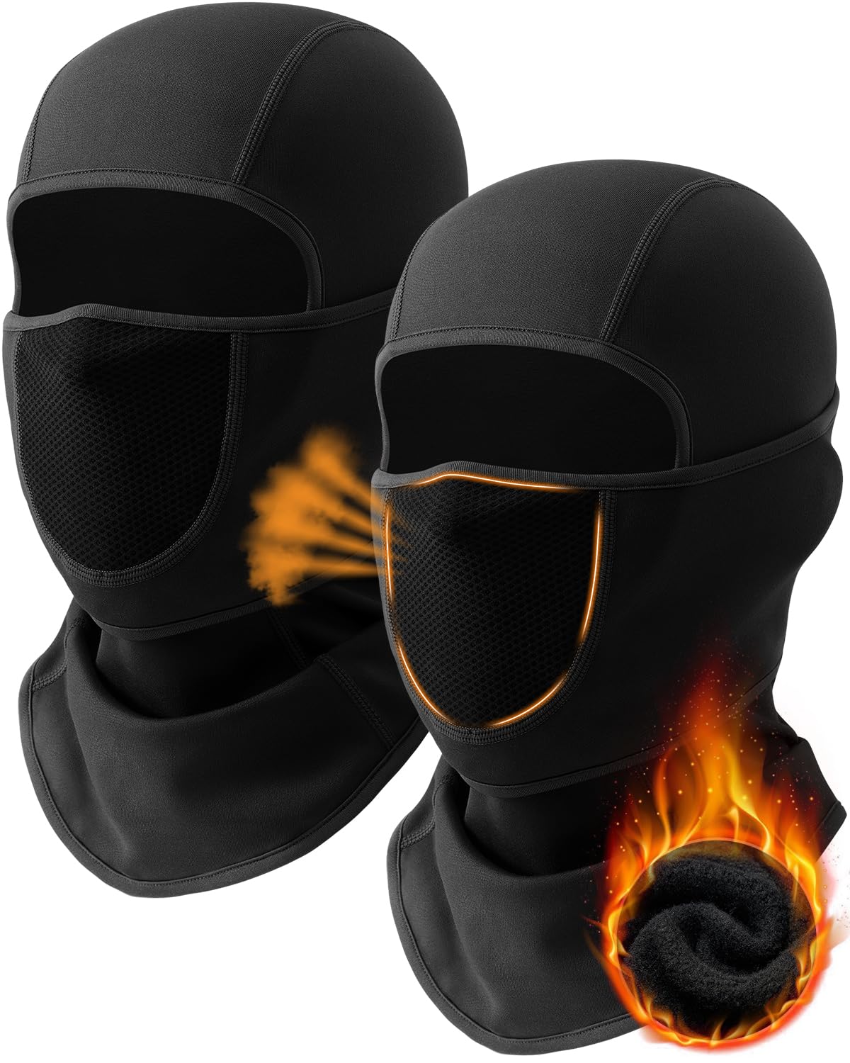 Movable-Face Fleece Motorcycle Balaclava