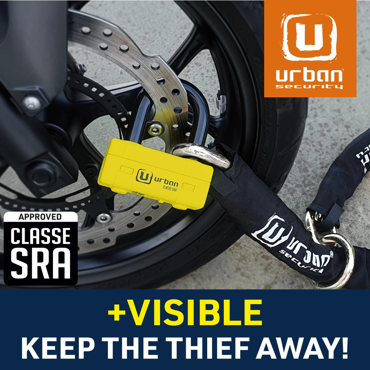 Urban Security Chain and Mini U-Lock Kit