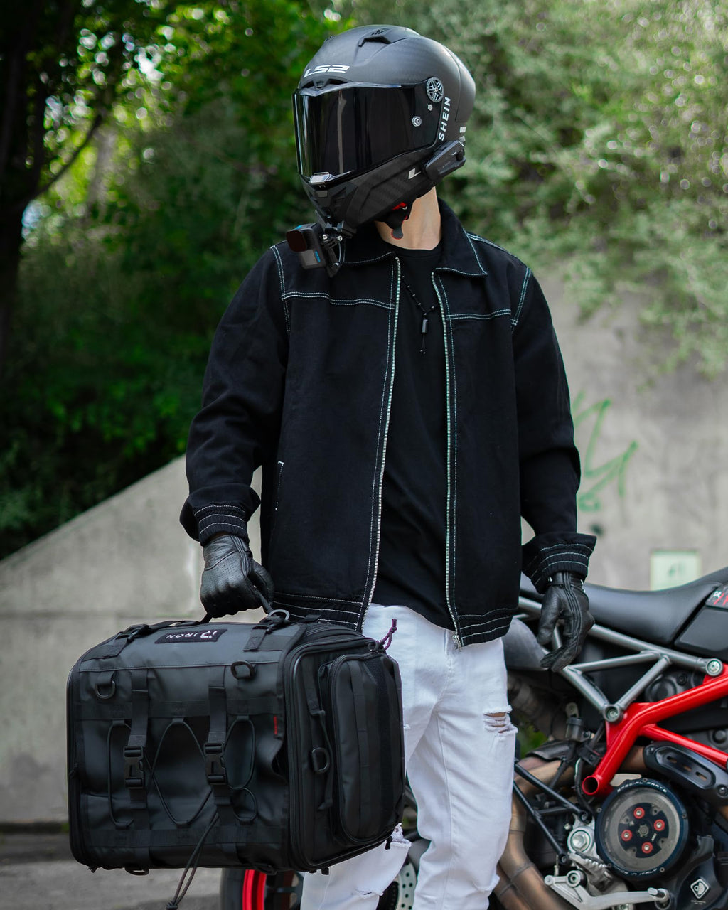RIDEIRON 40–60L Expandable Motorcycle Tail Bag