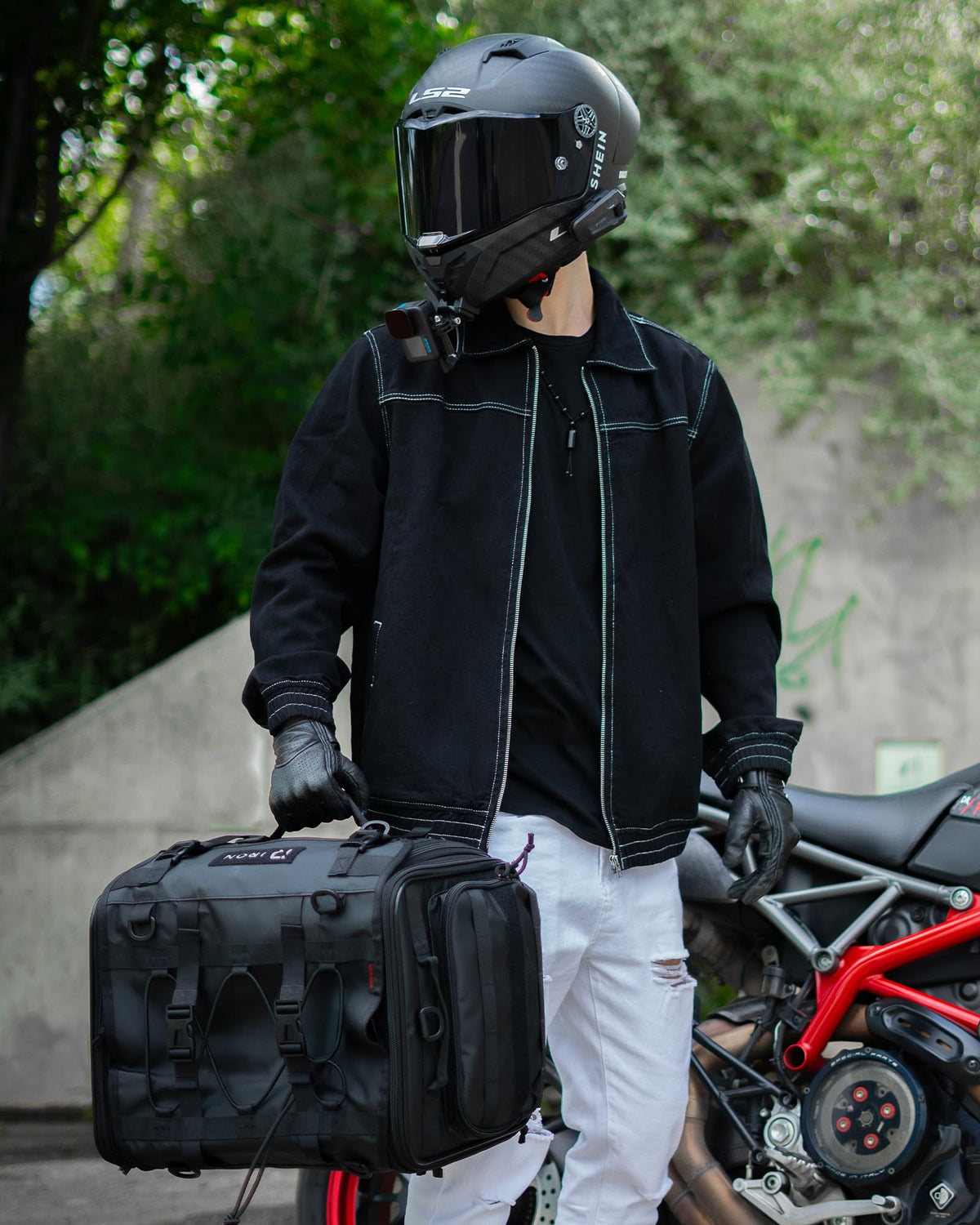RIDEIRON 40–60L Expandable Motorcycle Tail Bag
