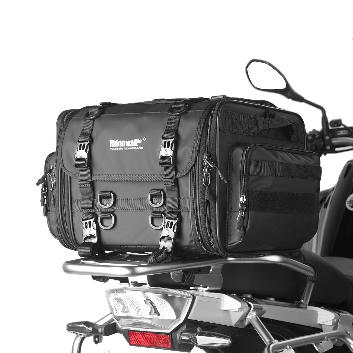 Rhinowalk Expandable Motorcycle Tail Bag