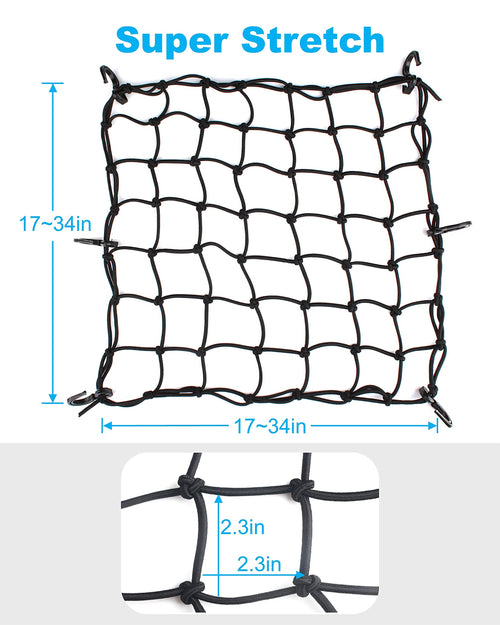2-Pack Heavy-Duty Motorcycle Cargo Nets