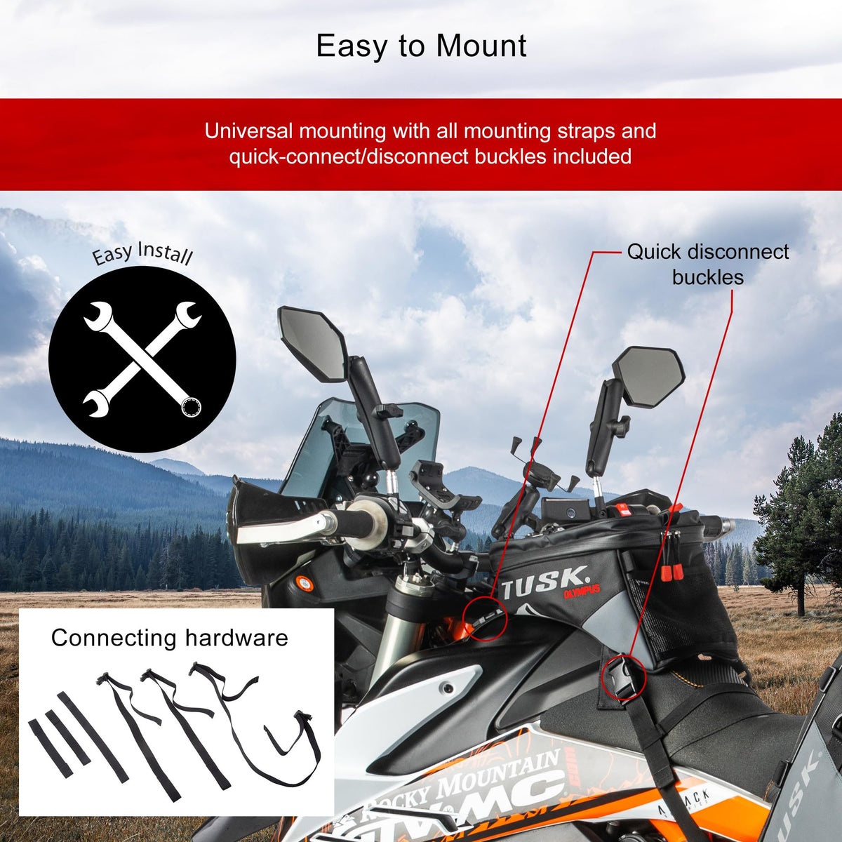 TUSK Olympus 4.5L Motorcycle Tank Bag