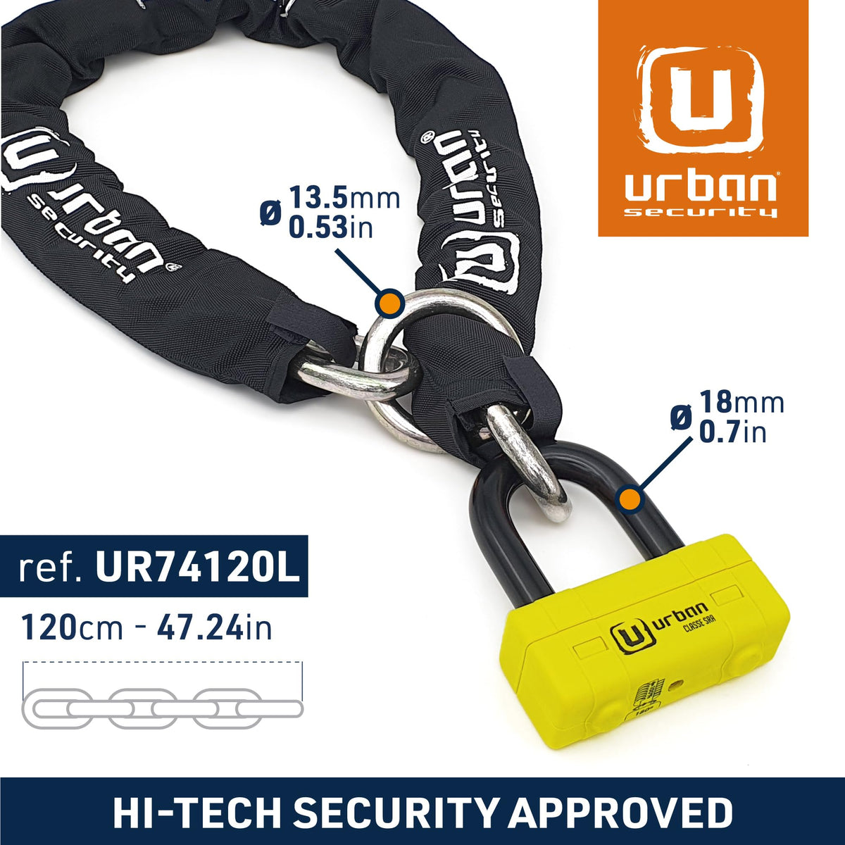 Urban Security Chain and Mini U-Lock Kit