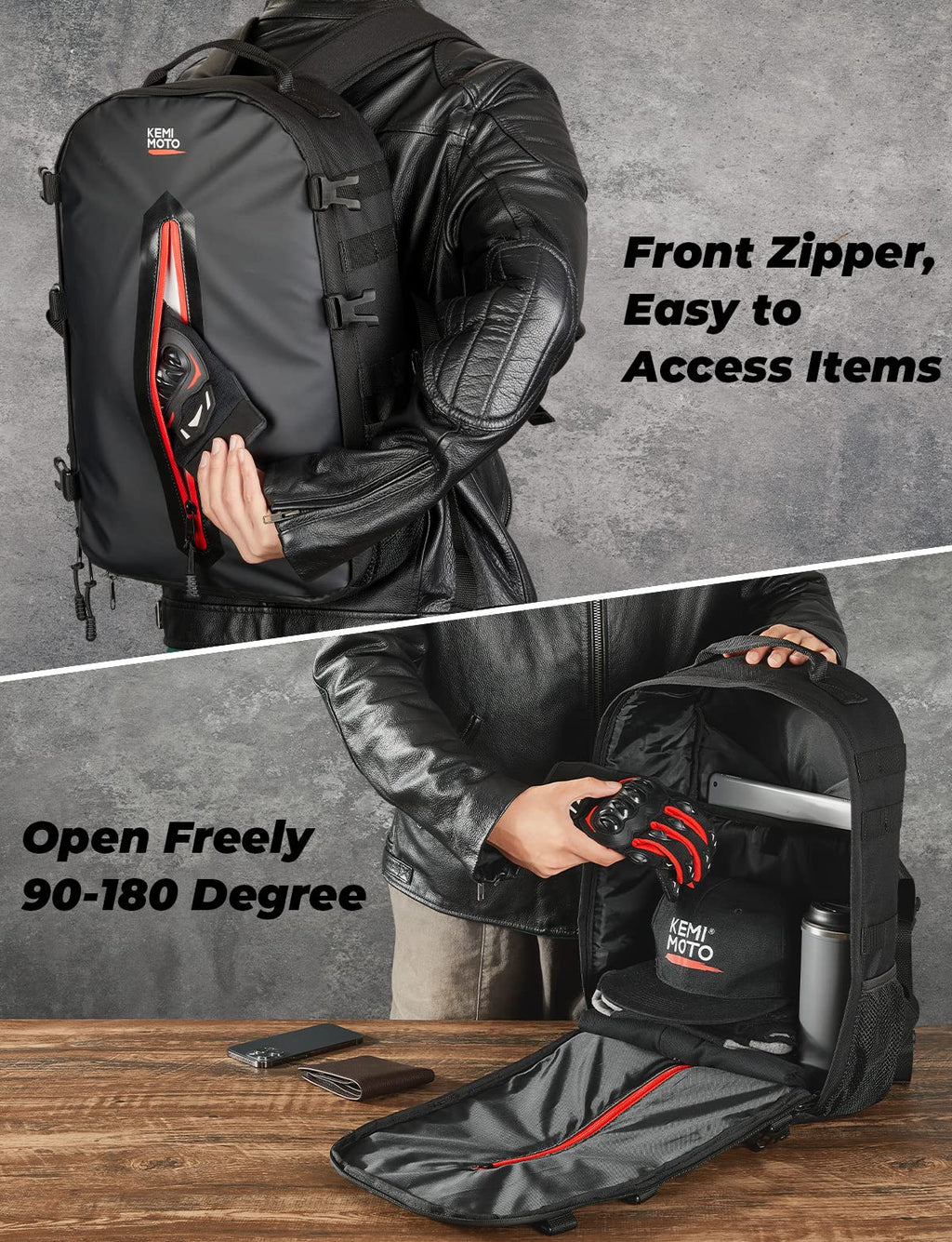 KEMIMOTO 35L Motorcycle Helmet Backpack