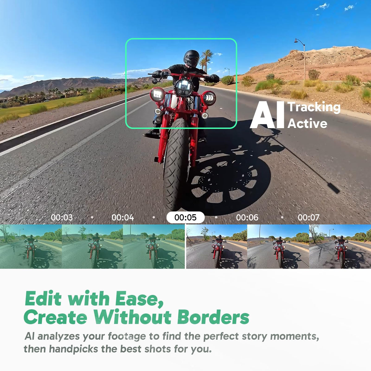 AKASO 360 Motorcycle Action Camera Combo