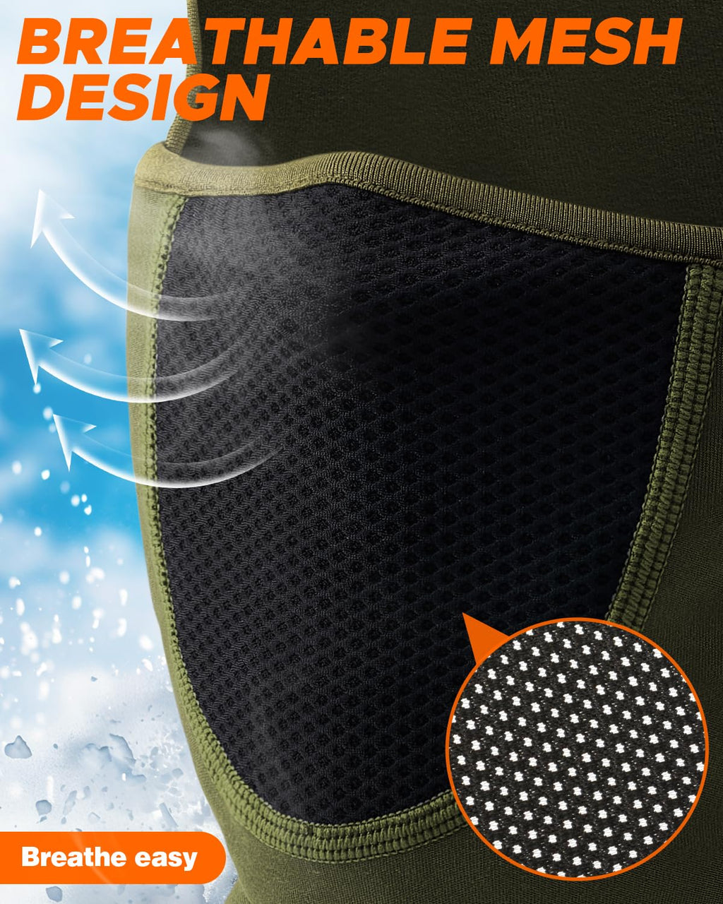 Movable-Face Fleece Motorcycle Balaclava