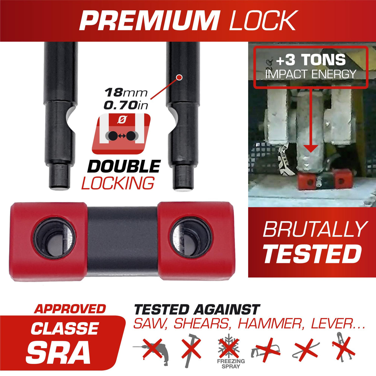 RADIKAL RK75 Chain and Disc Lock
