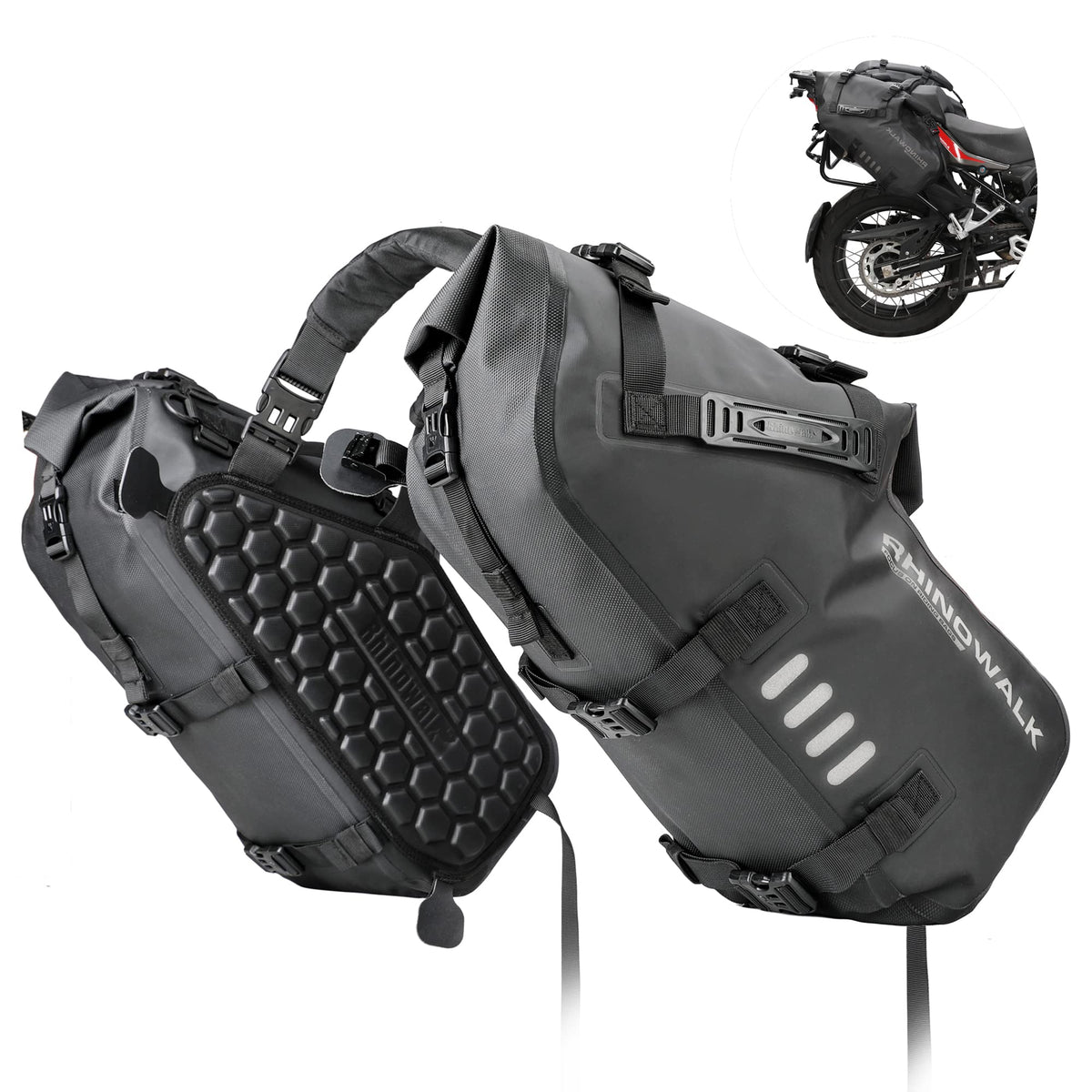 Rhinowalk Waterproof Motorcycle Saddlebags