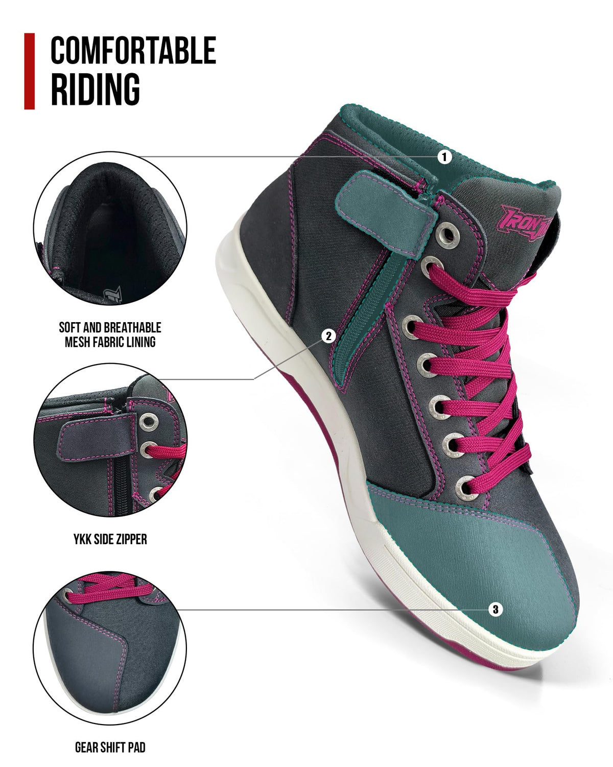 IRON JIA’S Protective Motorcycle Riding Shoes