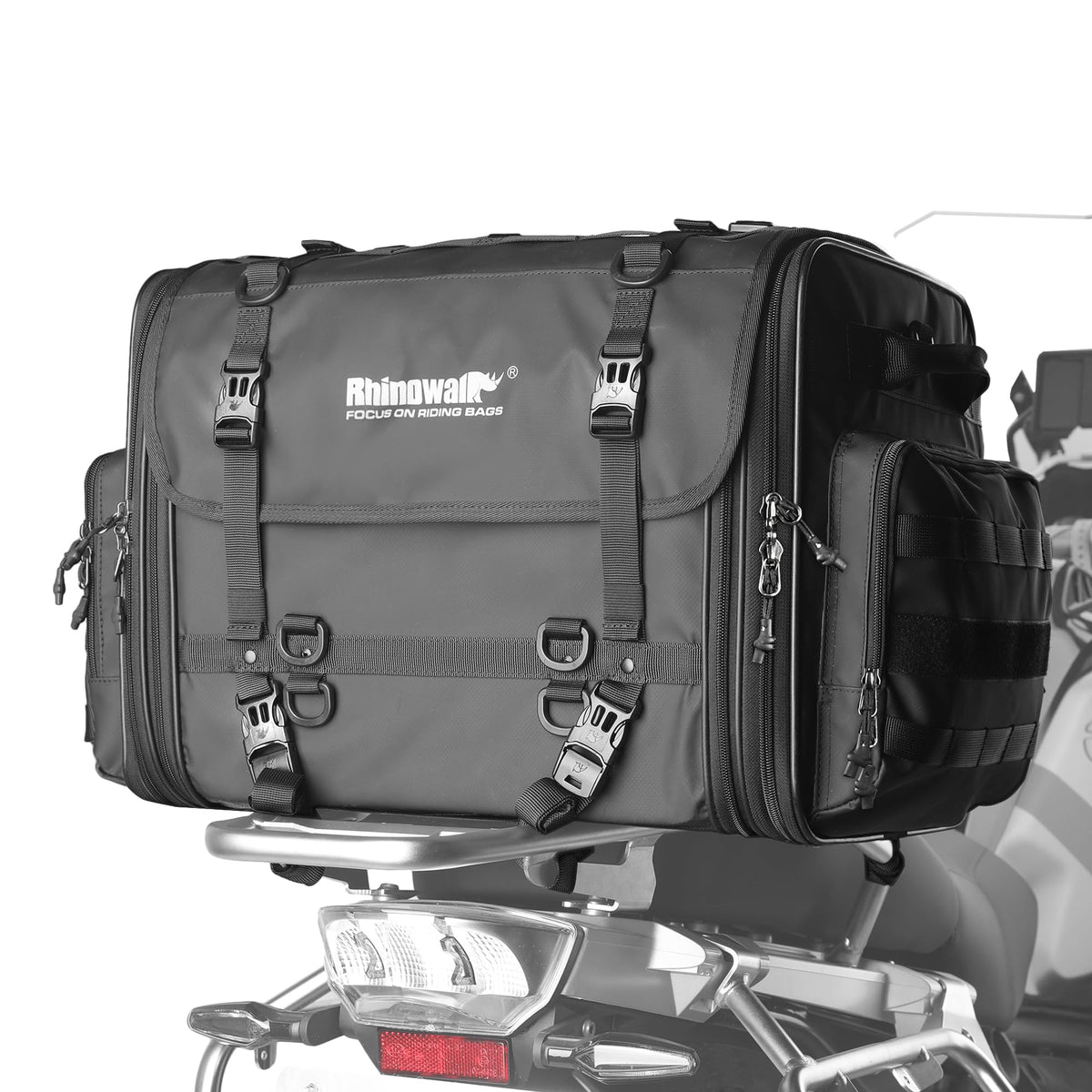 Rhinowalk Expandable Motorcycle Tail Bag