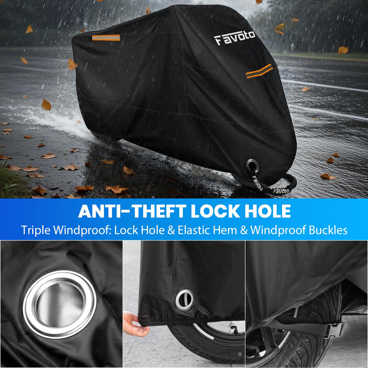 Favoto Heavy-Duty Outdoor Motorcycle Cover