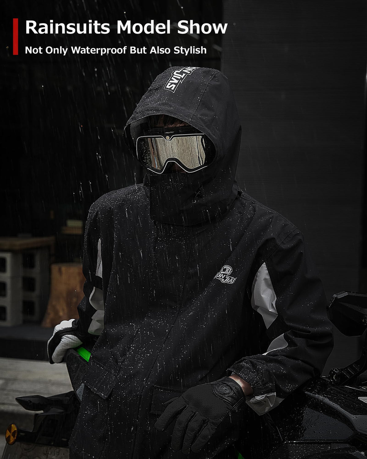 IRON JIA’S Waterproof Motorcycle Rain Suit