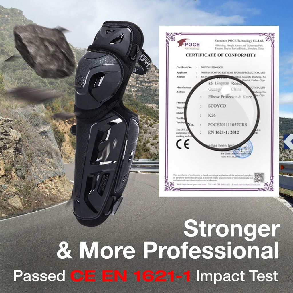 SCOYCO CE Level 1 Knee and Shin Guards