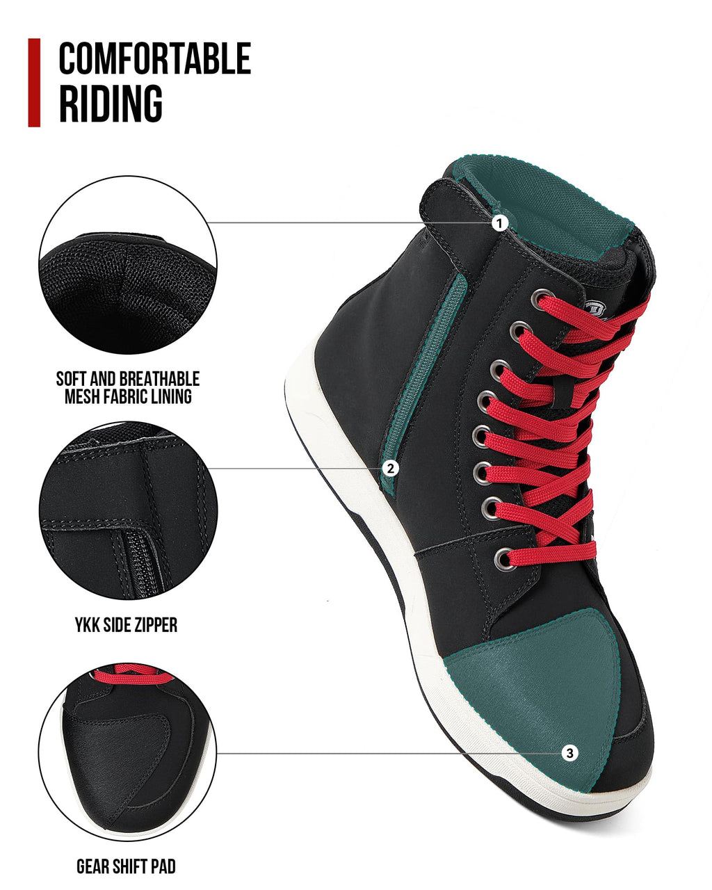 BORLENI Protective Motorcycle Riding Shoes