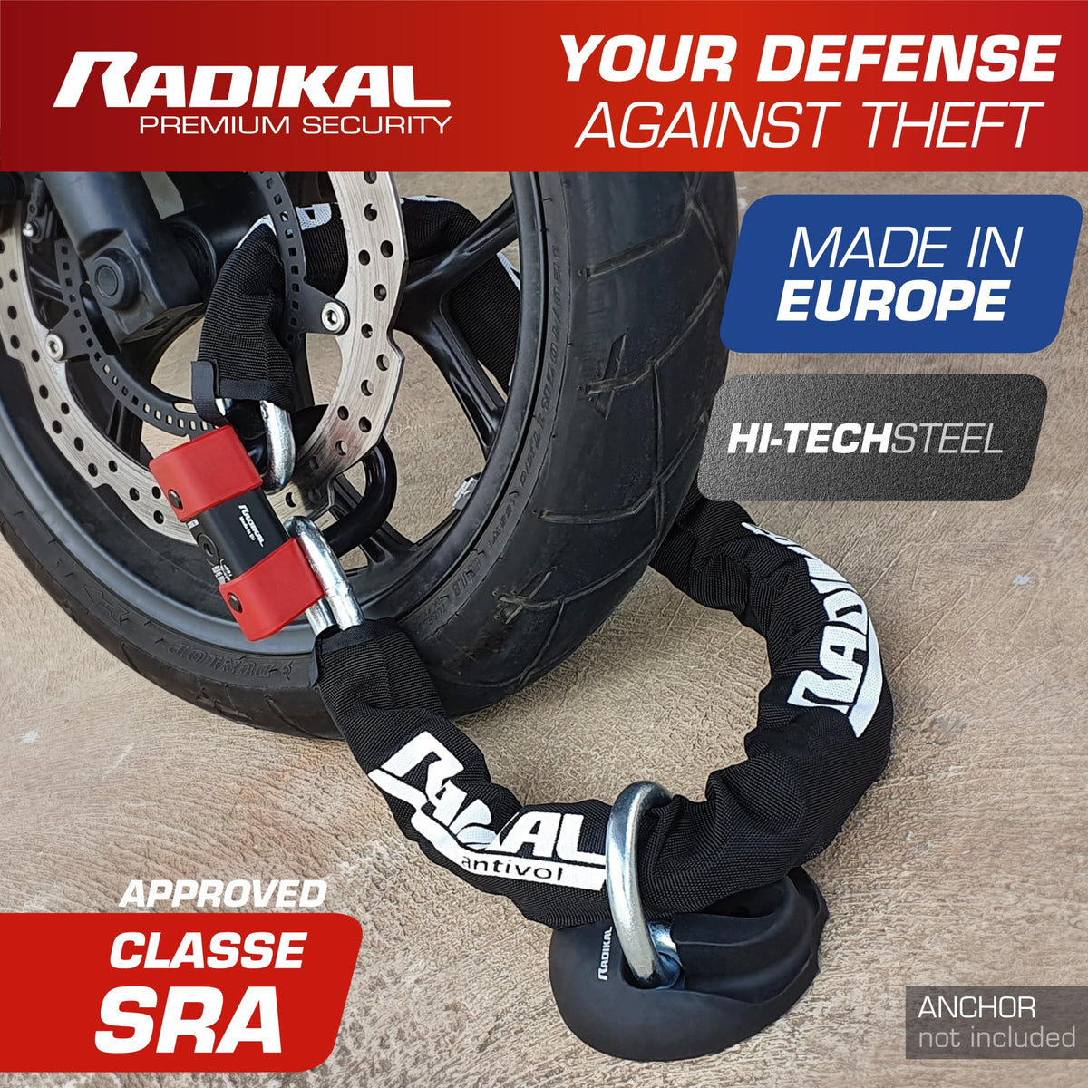 RADIKAL RK75 Chain and Disc Lock